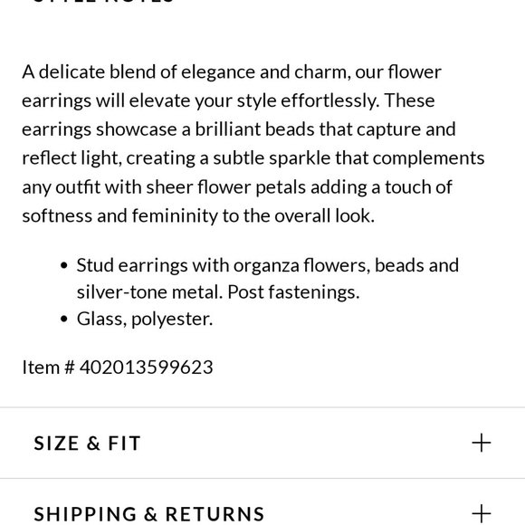 NWT Pearl Rose Earrings Ashley Stewart - Picture 5 of 7